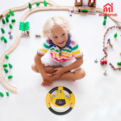 Marsrut steering wheel toy yellow police button and siren features