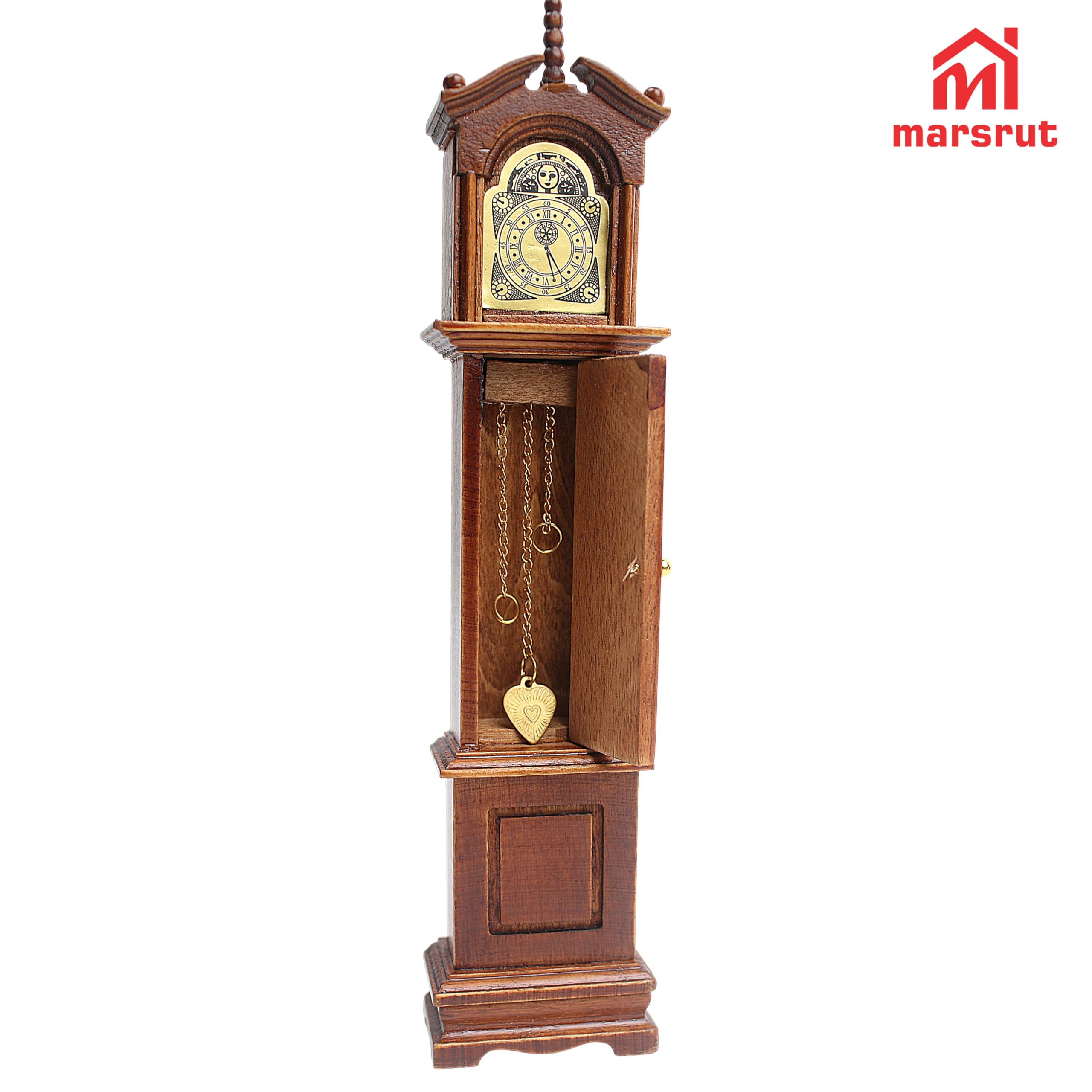 Marsrut Victorian dollhouse clock detail showcases fine craftsmanship.