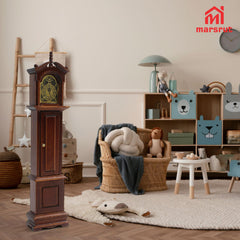 Marsrut wooden dollhouse clock ideal for study or office setups.