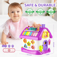Marstone 8-in-1 learning house door-garage invites exploration and early problem-solving.