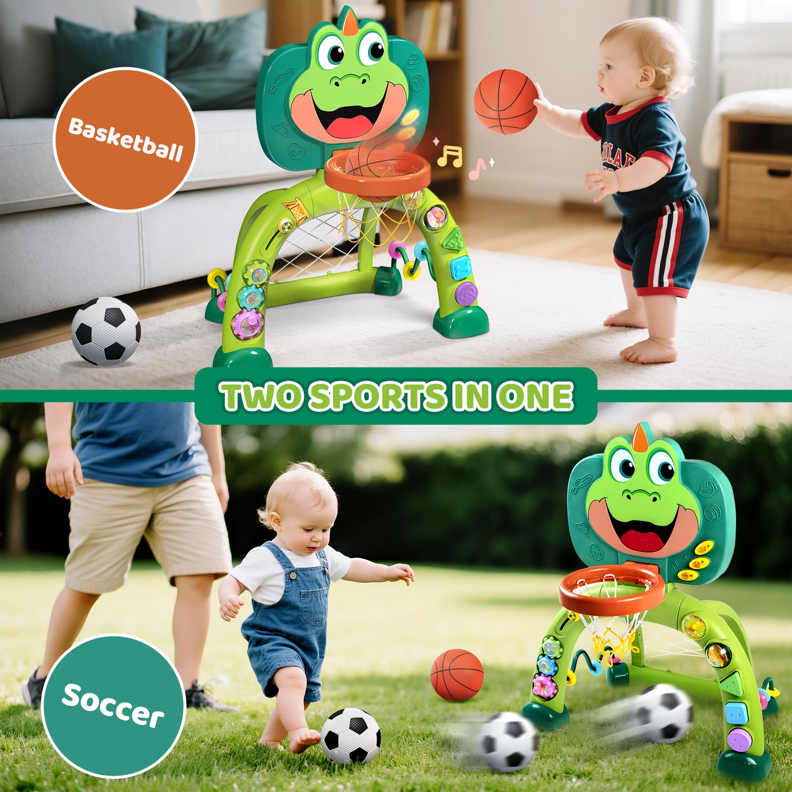 Marstone animal buttons provide interactive learning and sounds.