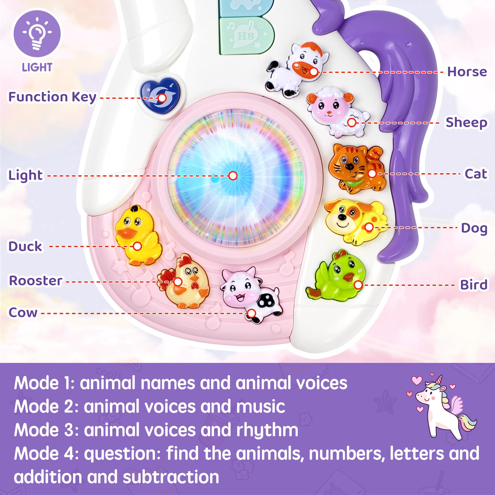 Marstone colorful lights and sounds encourage exploration in toddlers