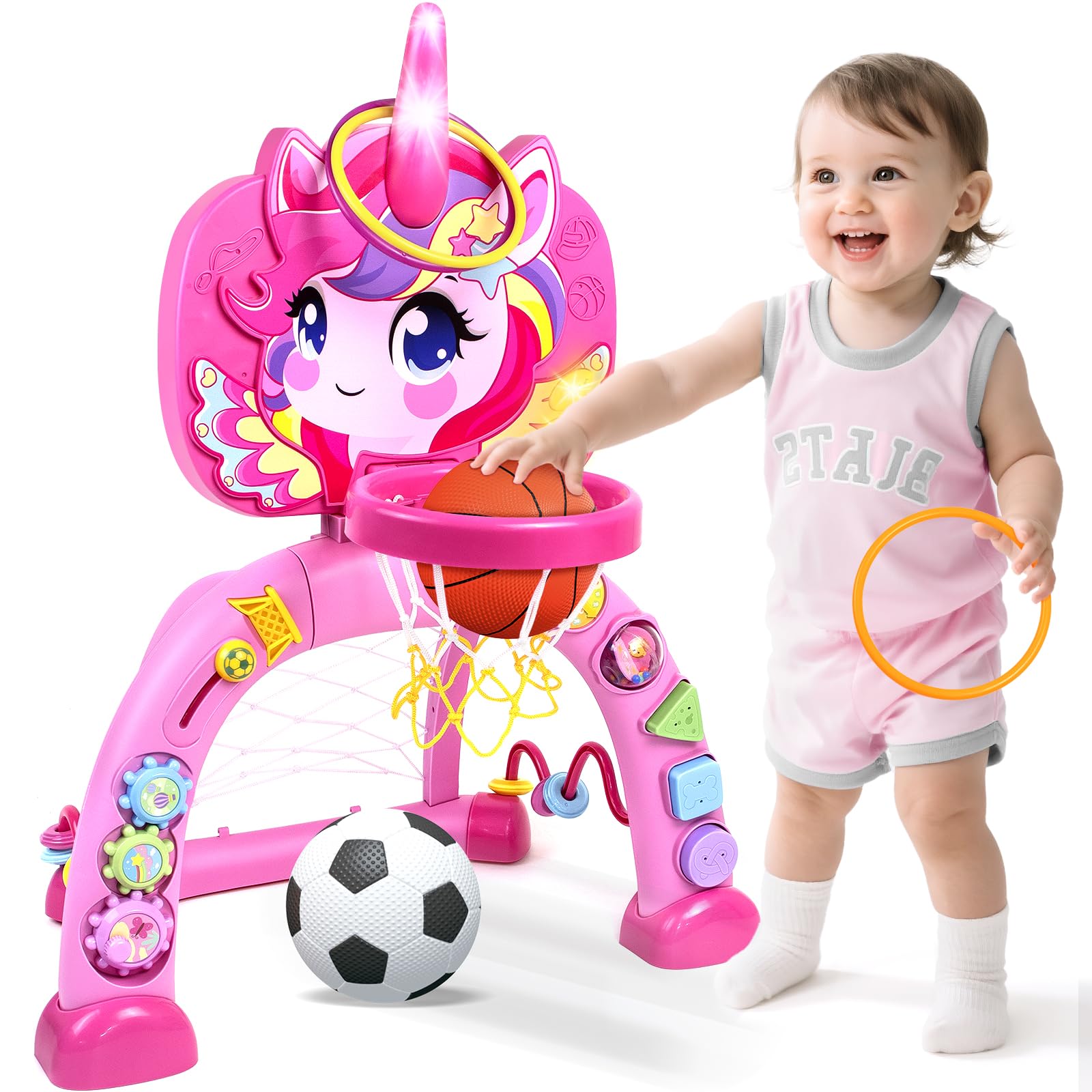 Marstone toddler sports center close up on basketball hoop for active play and coordination