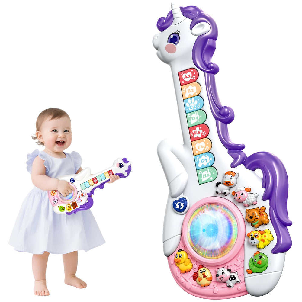 Marstone unicorn musical toy with lights for baby development