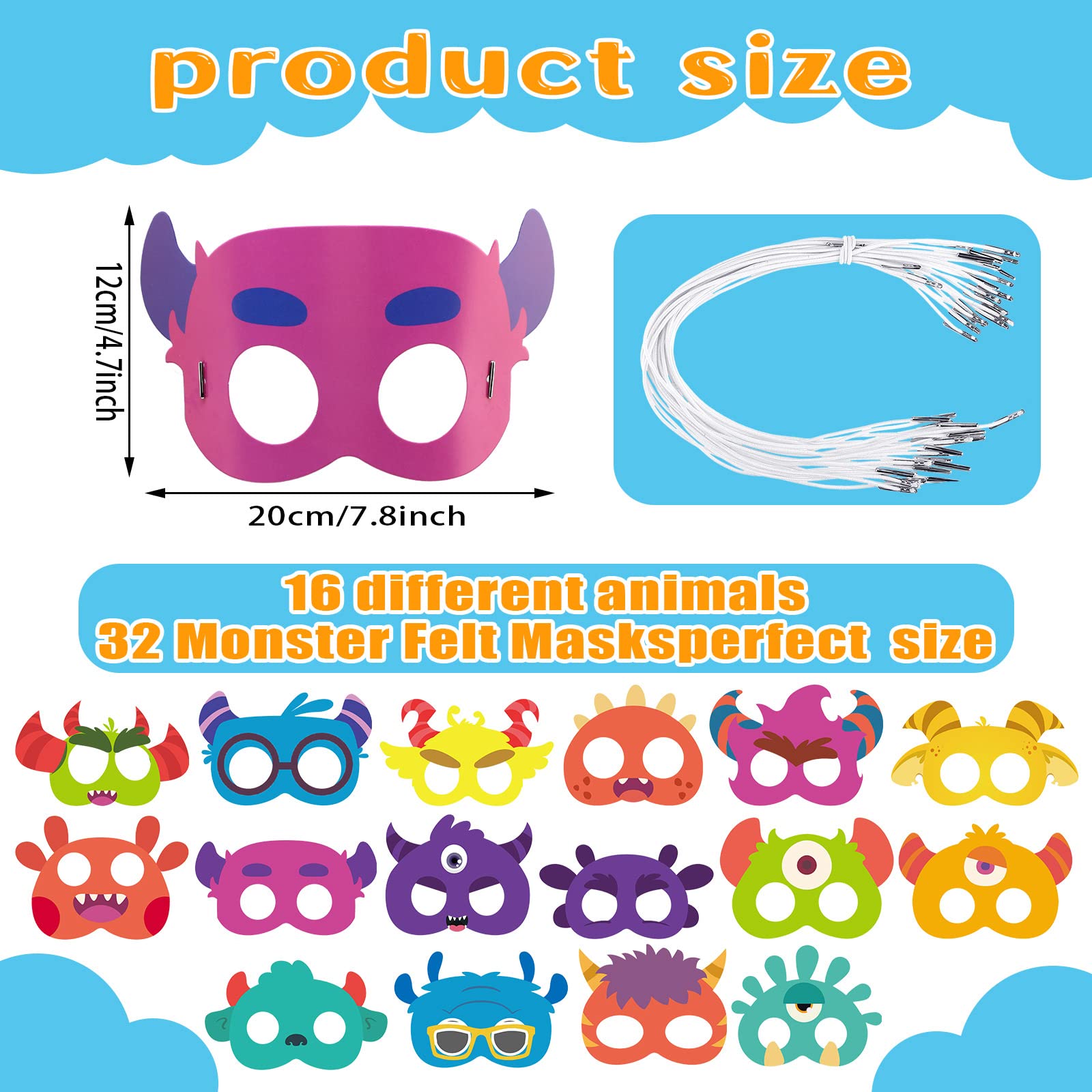 Adjustable elastic headbands ensure a secure fit for kids and adults.