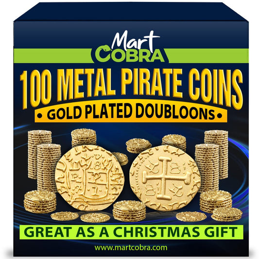 Mart Cobra pirate coins bulk 100 — ideal treasure for RPGs and treasure hunts.