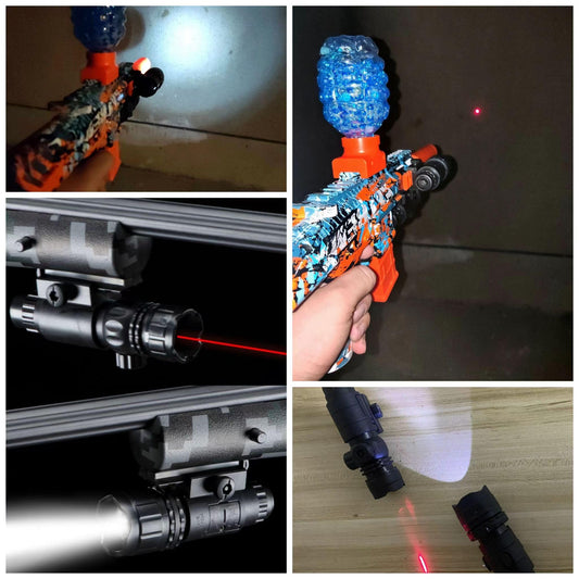 Martians gel blaster red light generator helps players spot opponents in dim arenas.