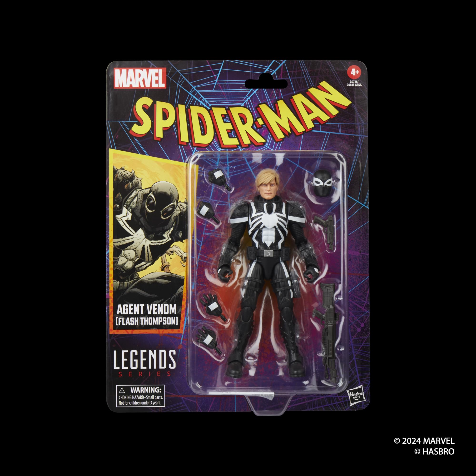 Marvel Agent Venom: poseable figure for dynamic shelf poses.