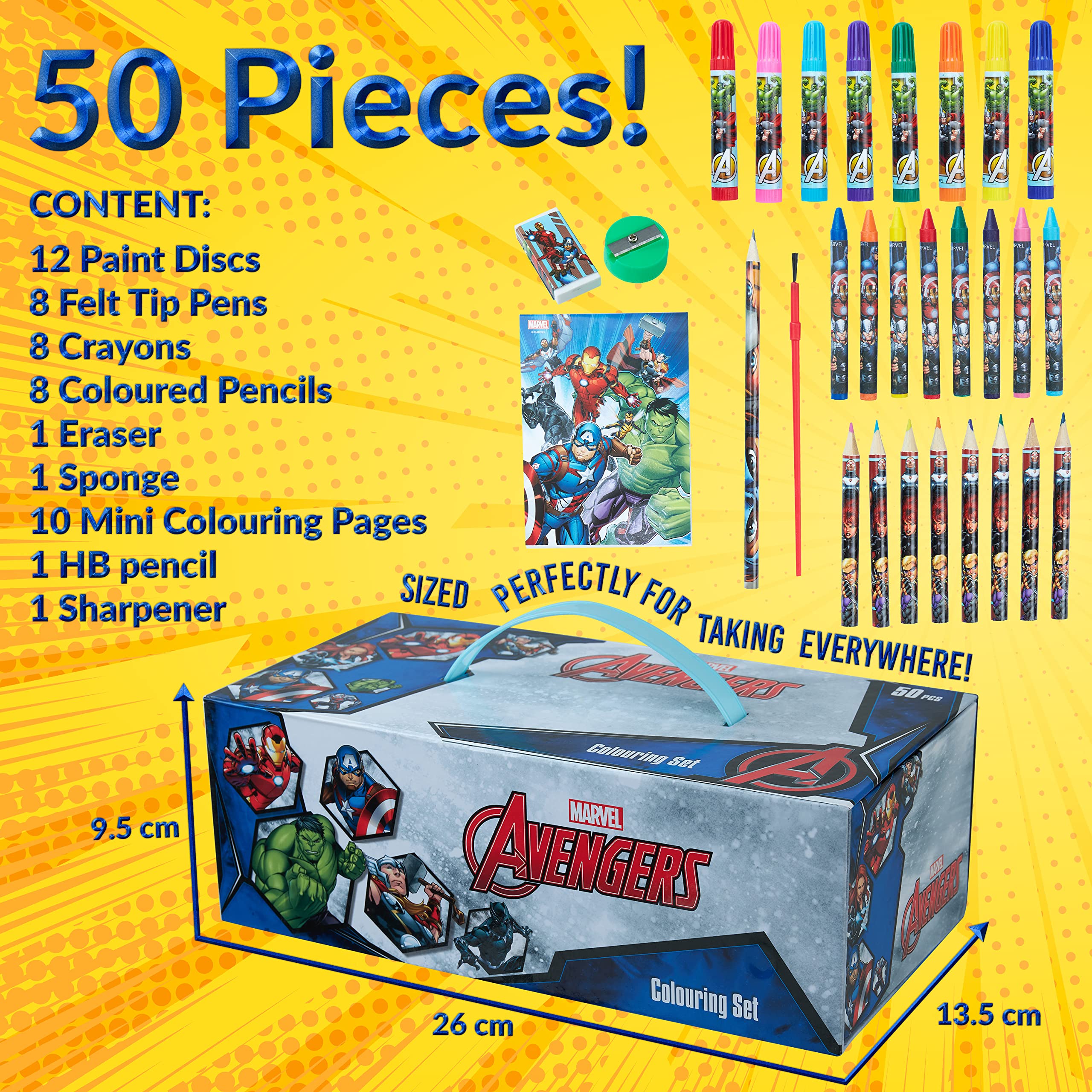 Marvel Art Case for Kids is a back-to-school essential with a complete art kit.