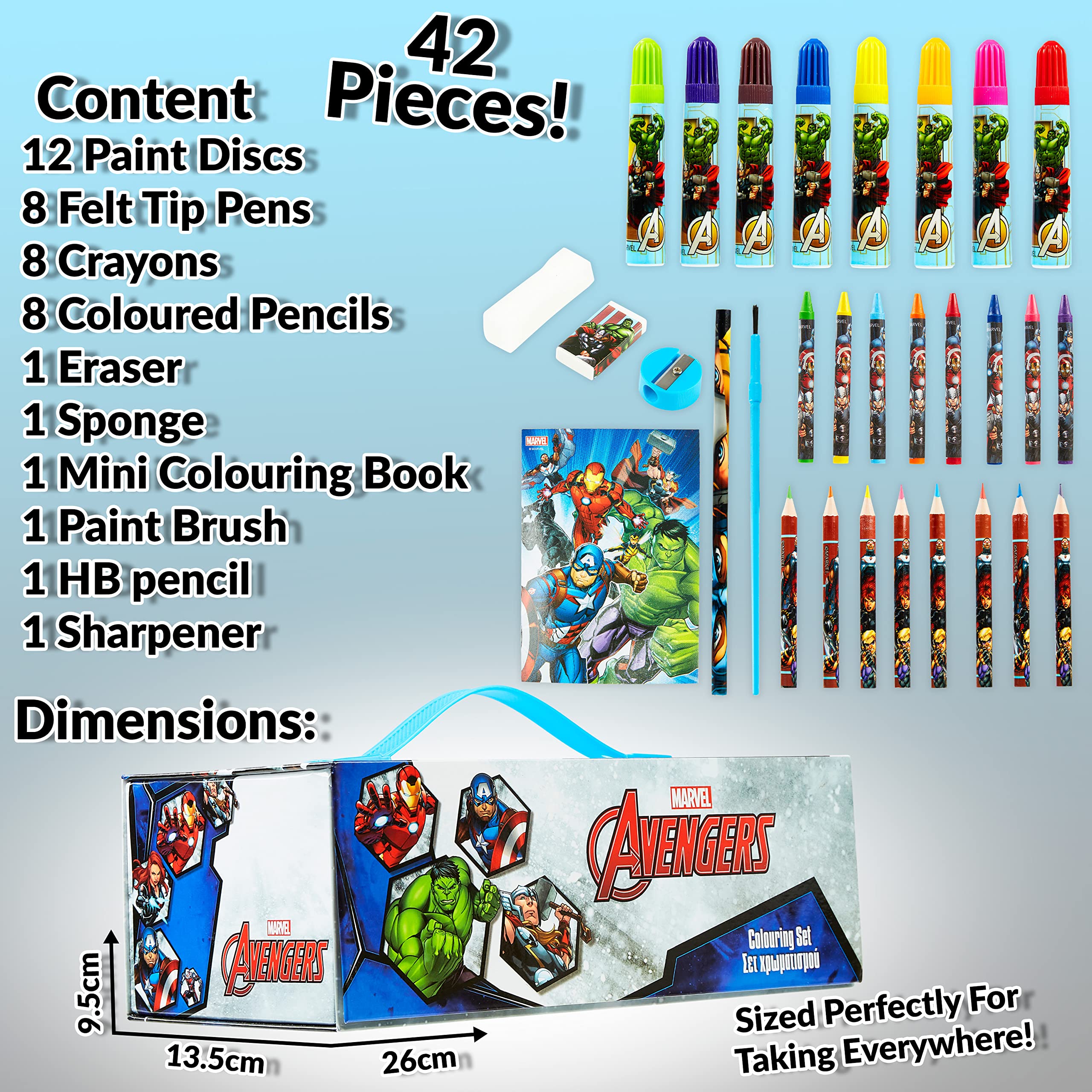 Marvel Art Case for Kids gift-ready invites creativity for birthdays or holidays.