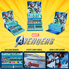 Marvel Art Case for Kids keeps supplies organized for car trips and school days.