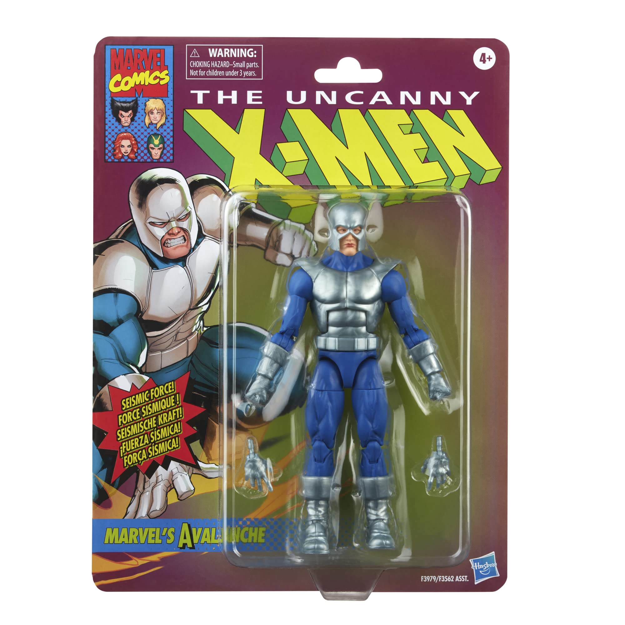 Marvel Avalanche figure articulation range enables dynamic posing for displays.