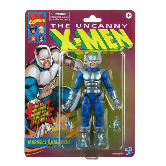 Marvel Avalanche figure articulation range enables dynamic posing for displays.