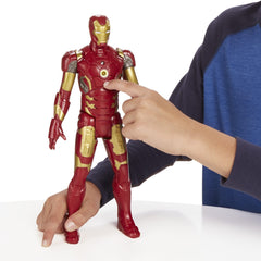 Demo batteries included for immediate use with the Iron Man figure.