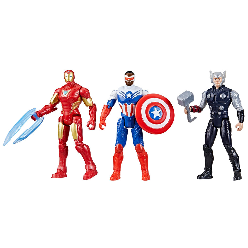 Marvel Avengers Epic Hero Series Team-Up Gift Pack front view: three figures for imaginative play.