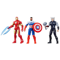 Marvel Avengers Epic Hero Series Team-Up Gift Pack front view: three figures for imaginative play.