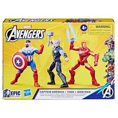 Packaging artwork for Marvel Avengers Epic Hero Series Team-Up Gift Pack; great gift for kids.
