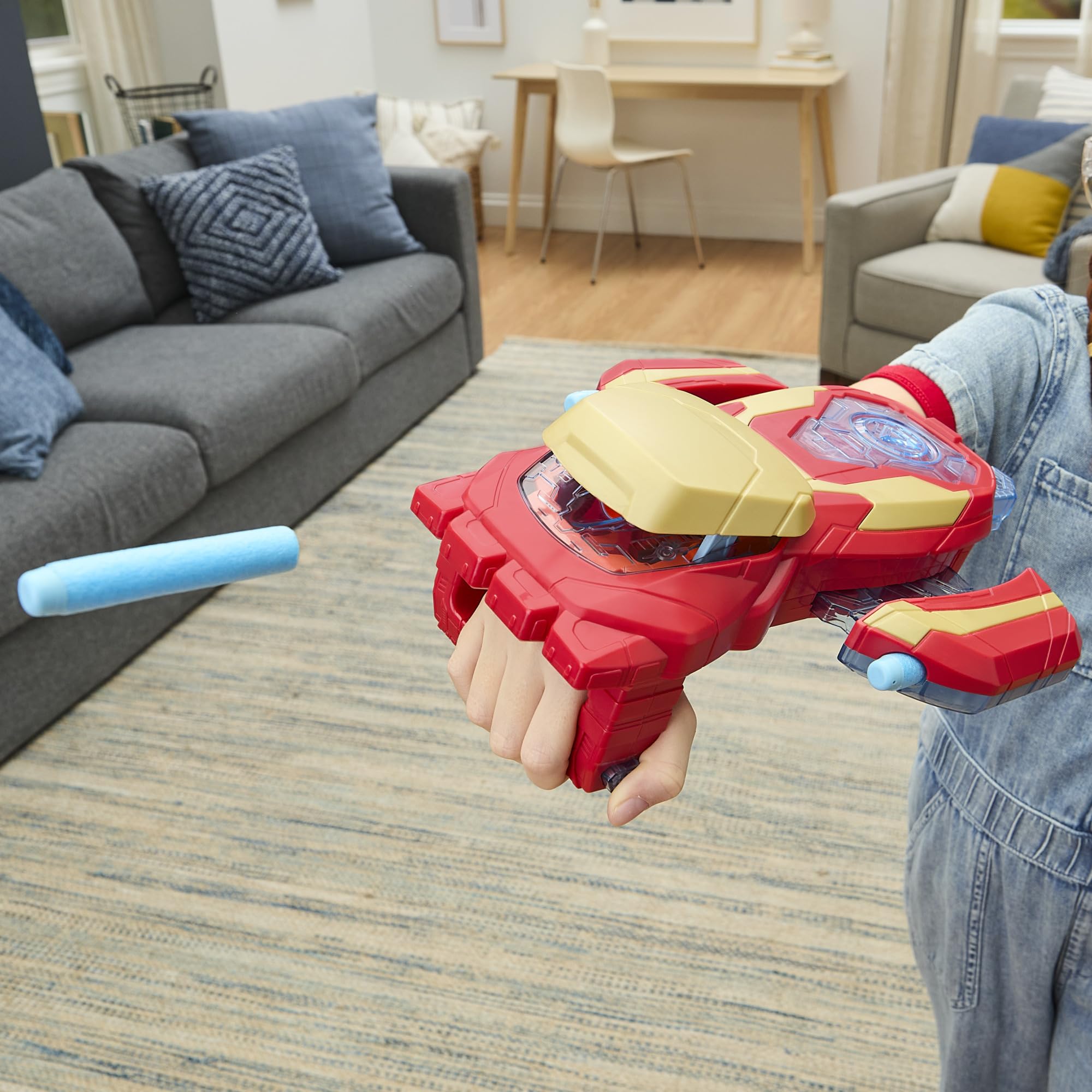 Marvel Avengers Iron Man Arc Blaster includes three Nerf darts for play