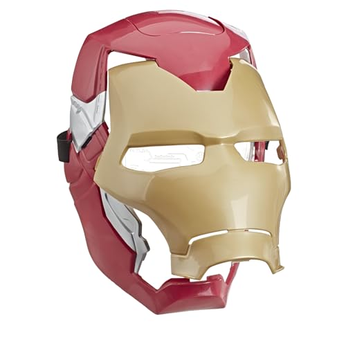 Marvel Avengers Iron Man Mask adjustable strap ensures secure, comfortable costume wear.