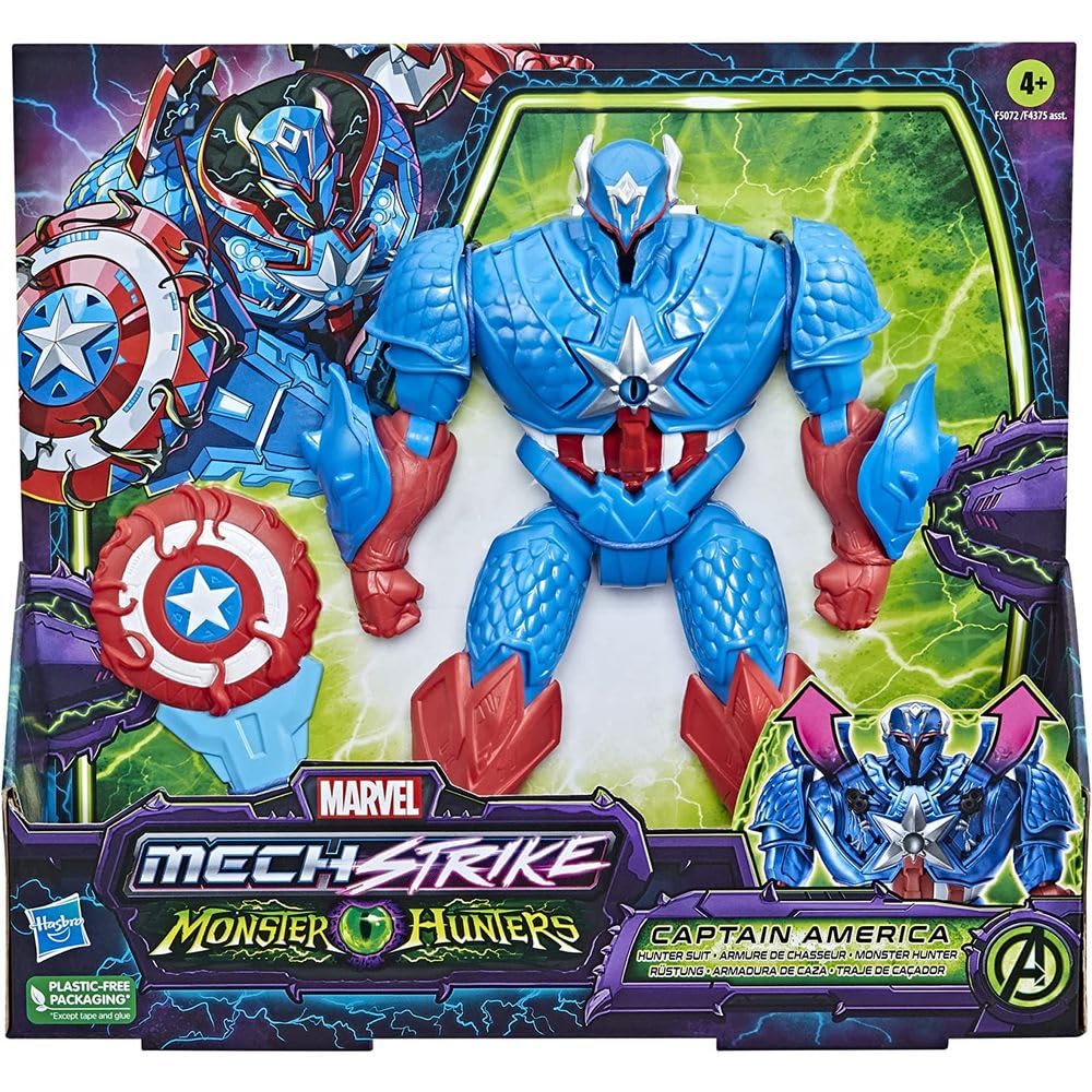 Figure shows multiple articulation points for poseable Marvel action play.