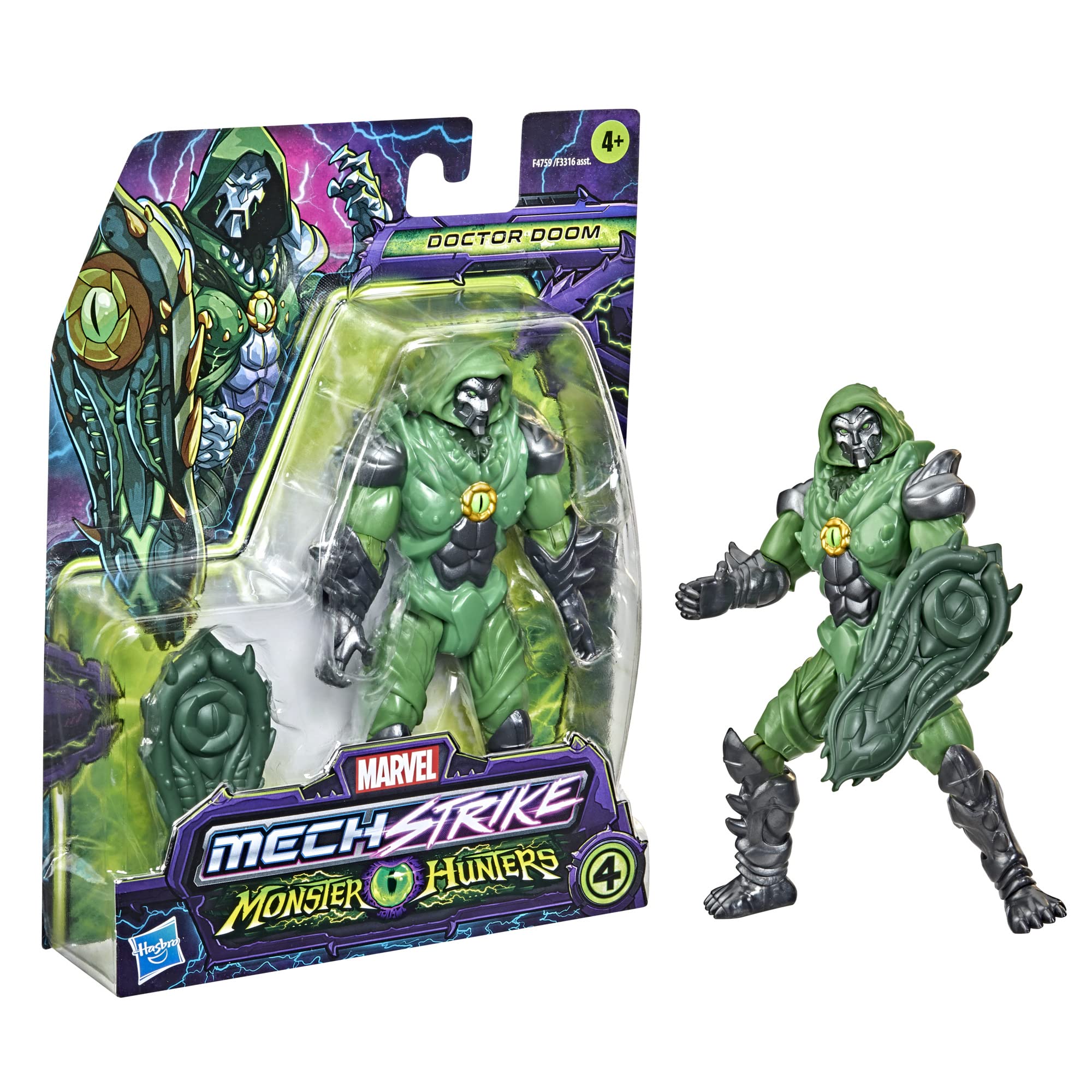 Marvel Doctor Doom Mech Strike figure shows detailed armor for collectors and kids