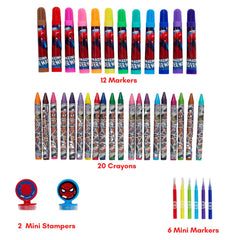Marvel Avengers Spidey stickers closeup featuring 196 designs for crafts and notebooks.