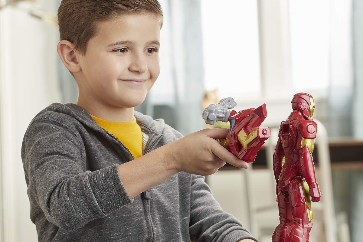Includes Iron Man accessories and Blast Gear components for play