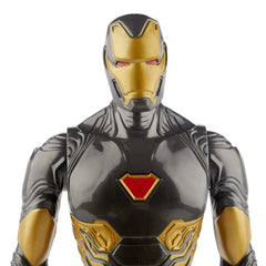 Iron Man figure chest detailing captures classic Marvel design.