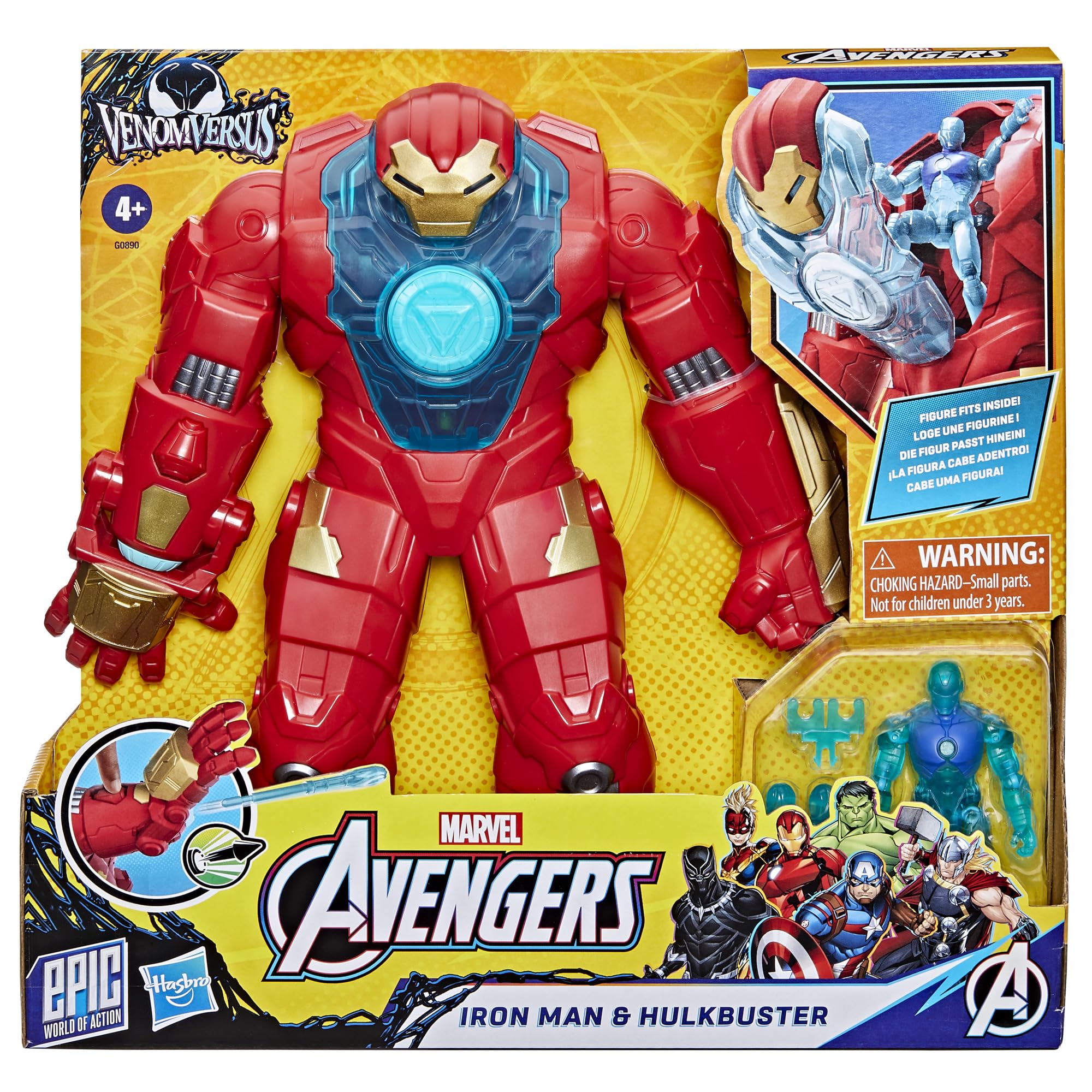 Marvel Avengers VenomVersus Hulkbuster armor figure designed for bold battle stories