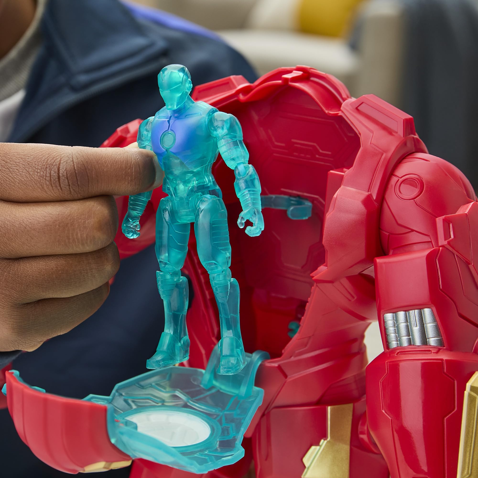 Marvel Avengers VenomVersus Hulkbuster blue accents highlight futuristic detail