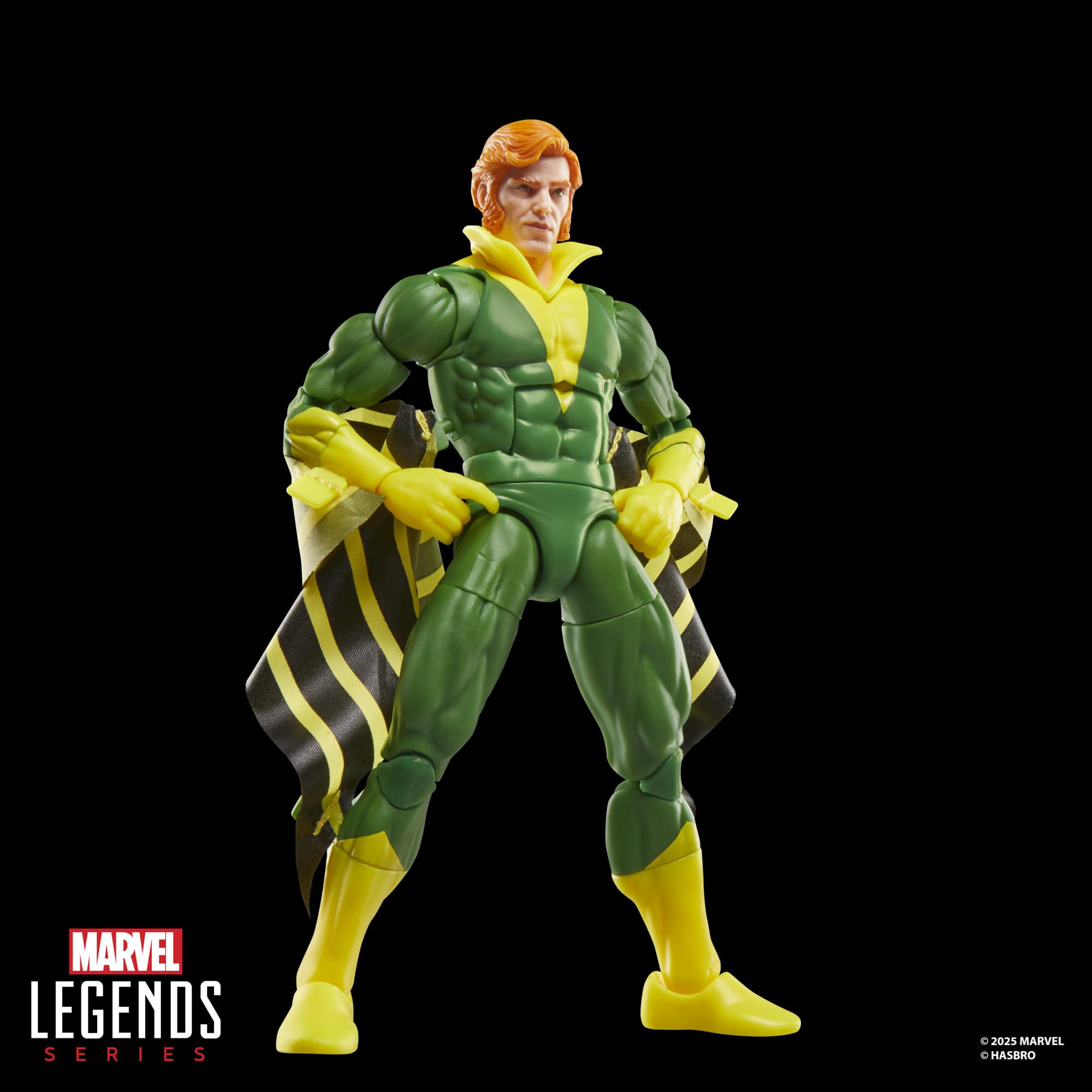 Marvel's Banshee 6-inch scale figure fits standard display setups.