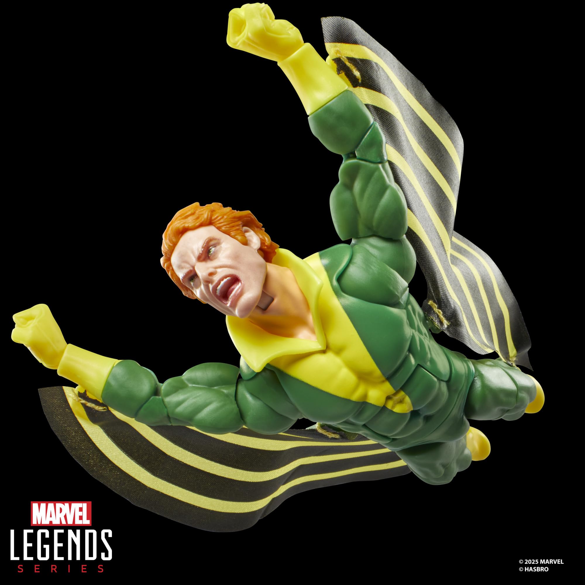 Marvel's Banshee fully articulated figure enables versatile posing.