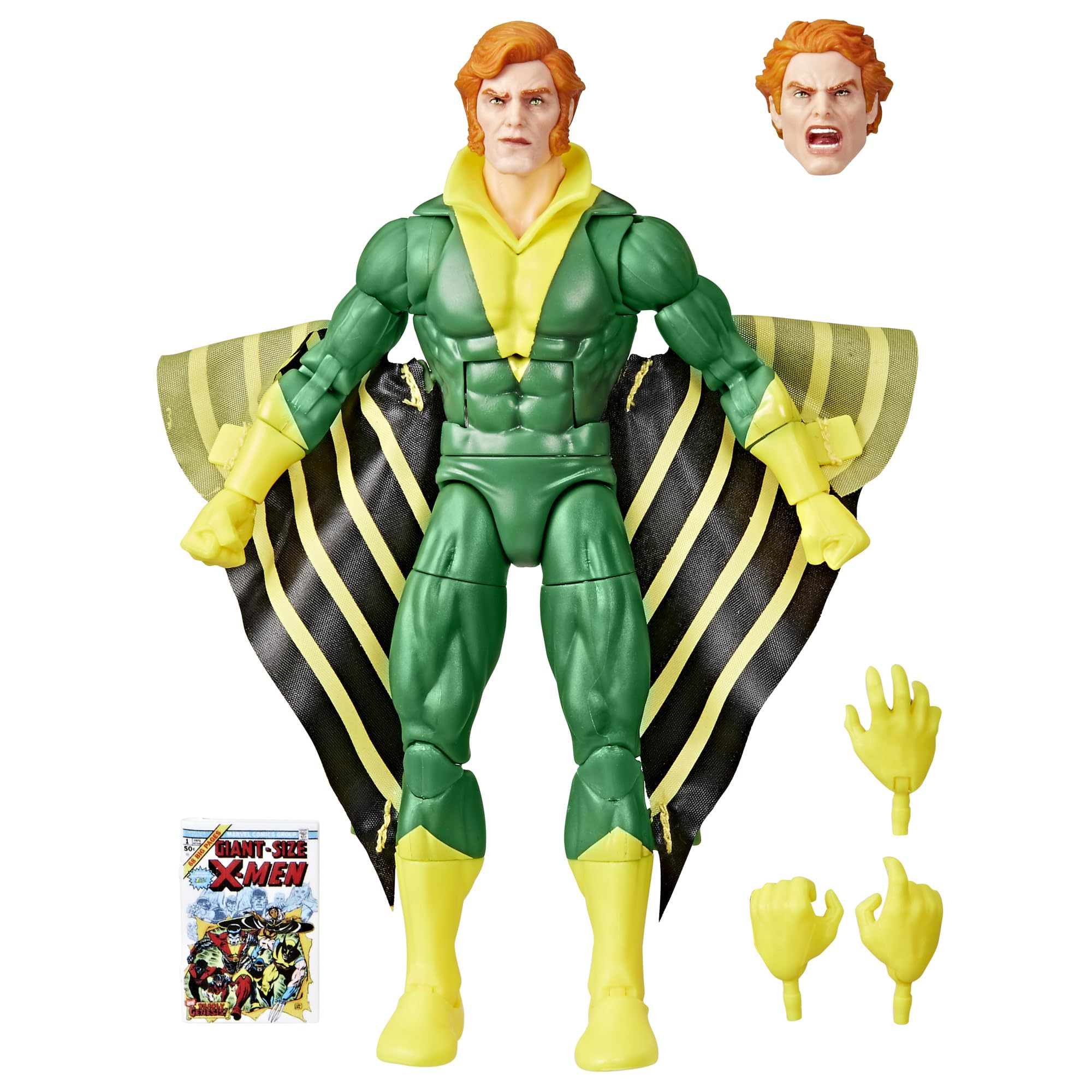 Marvel's Banshee figure with Giant-Size X-Men cover for dramatic shelf display.