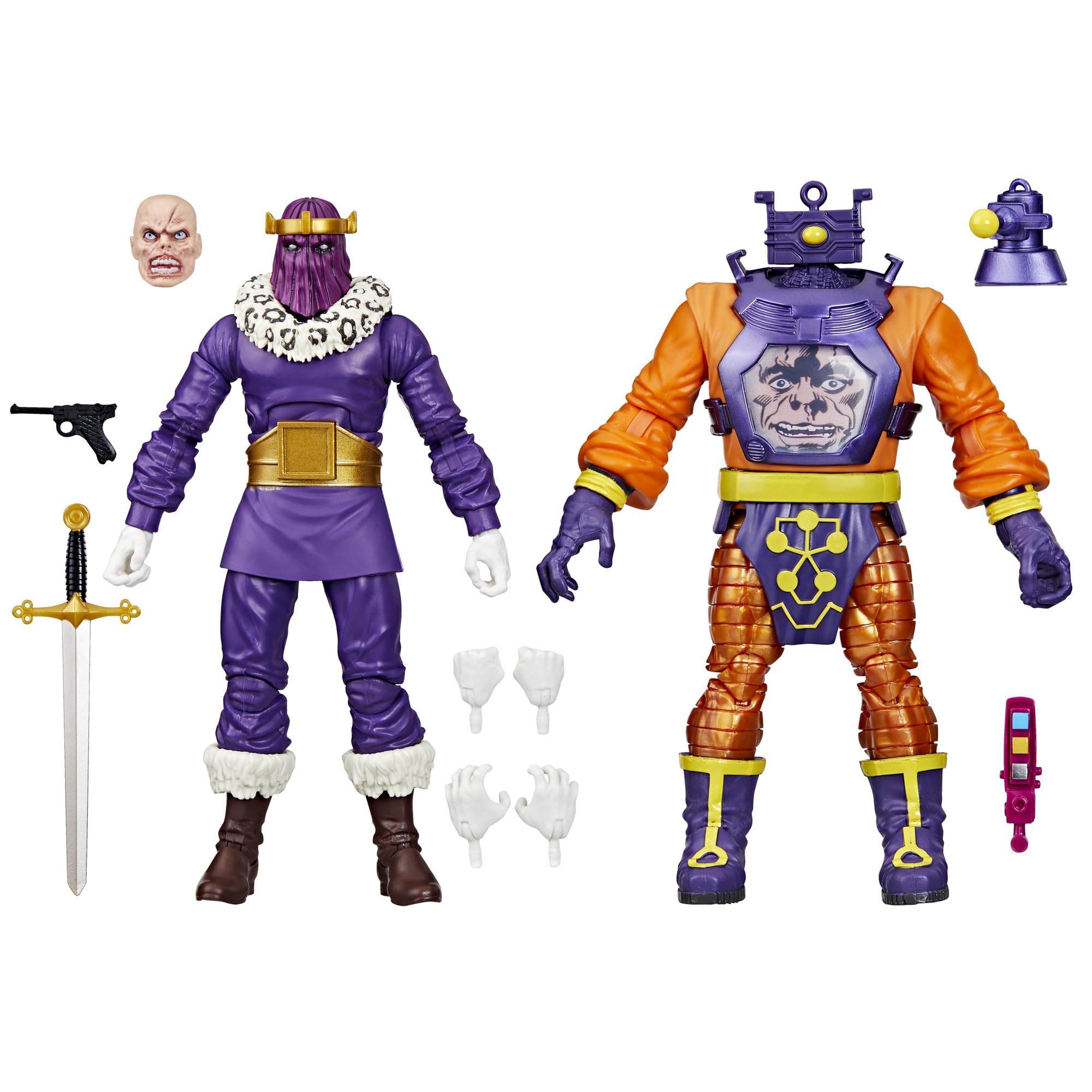 Marvel Baron Zemo unmasked head detail for dramatic display poses.