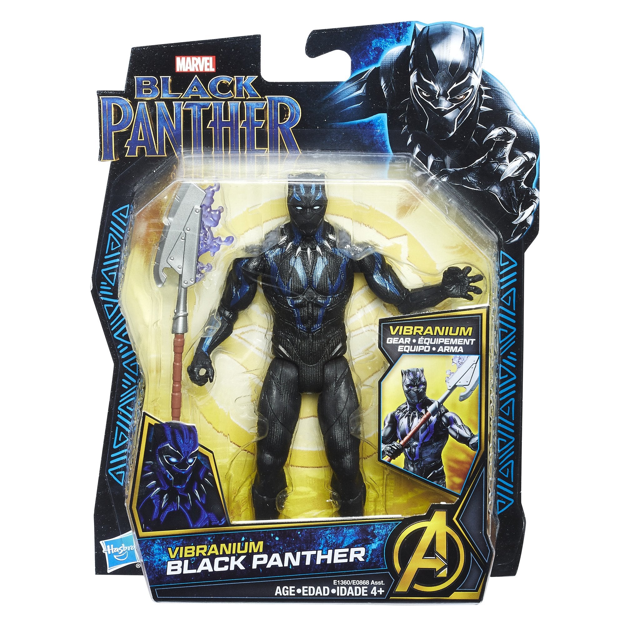 Marvel Black Panther 6-inch figure articulation detail enables dynamic pose options