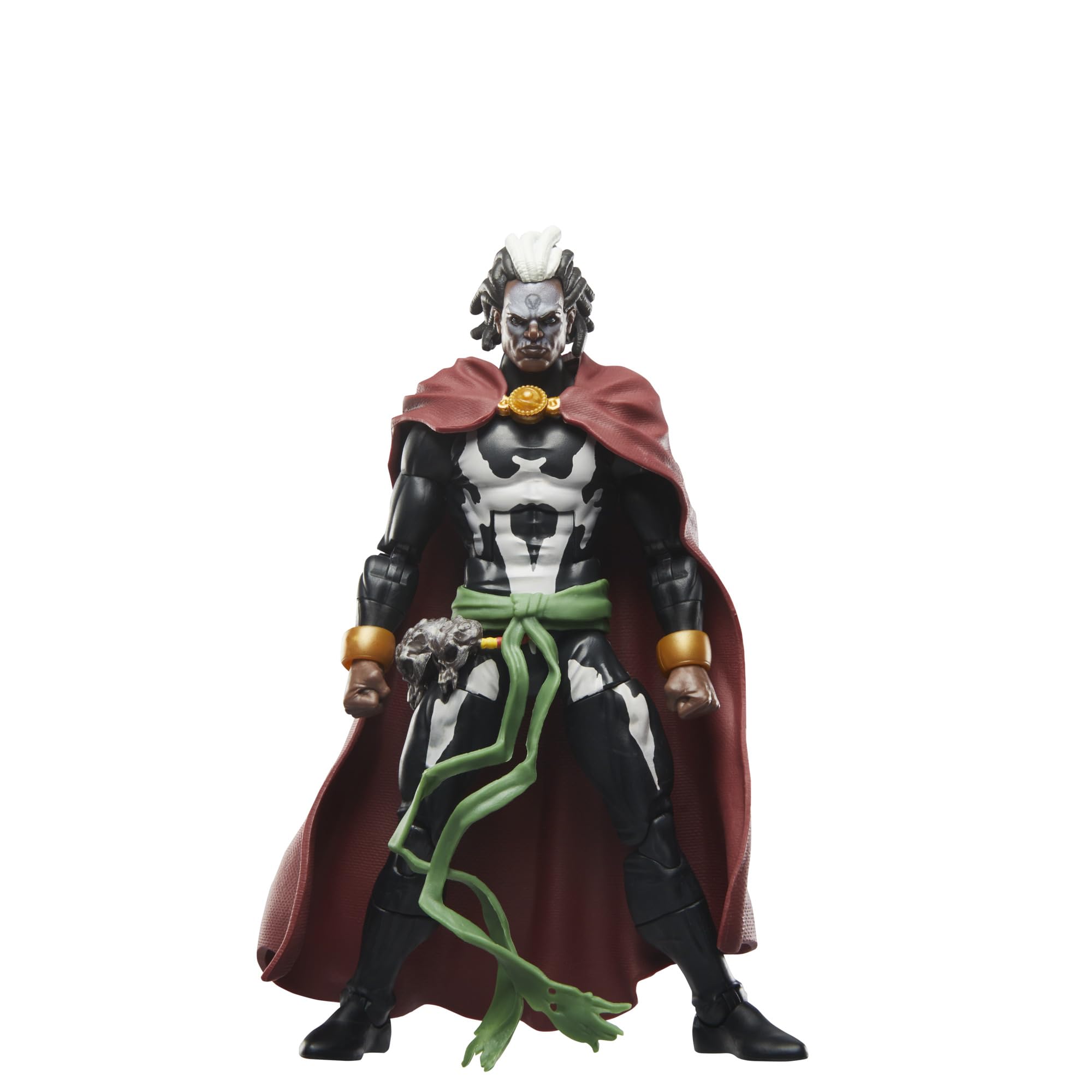 Marvel Legends Brother Voodoo fits with 6-inch scale collections on shelves.