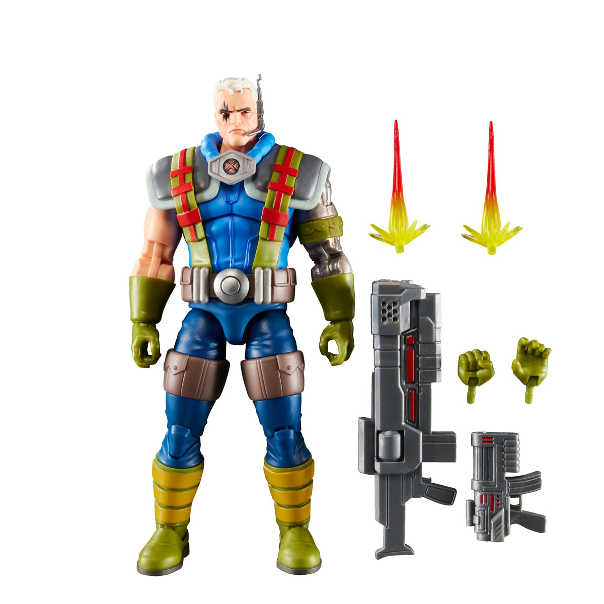 Marvel Cable figure front view for display and fidelity to the series look