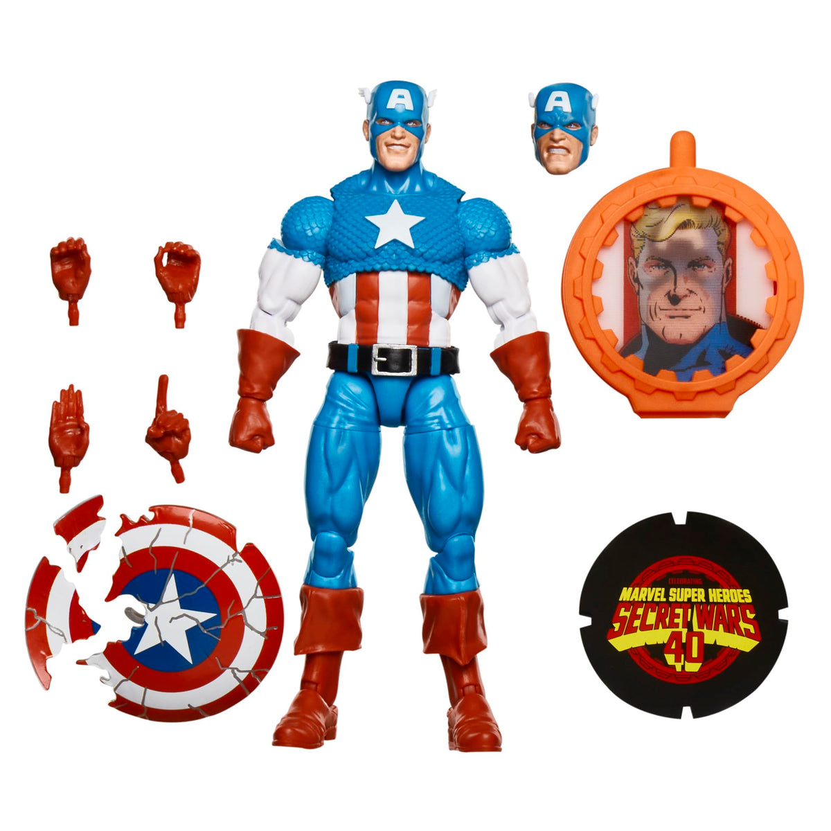 Marvel Captain America 6-inch action figure with shield for display and collection.