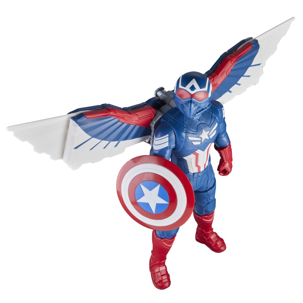 9-inch scale Captain America figure with heroic presence