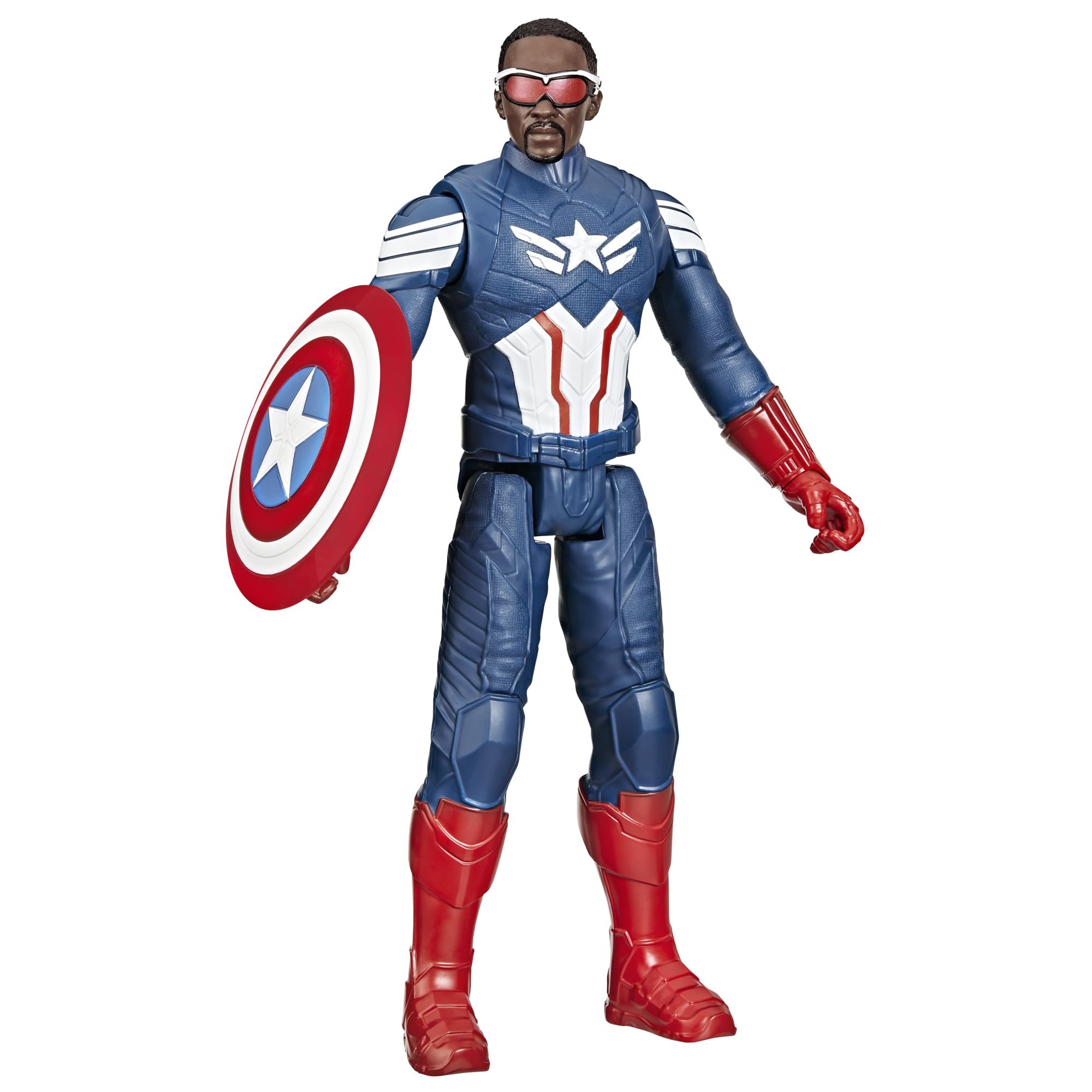 Marvel Captain America 12-inch figure in Brave New World pose for imaginative play.