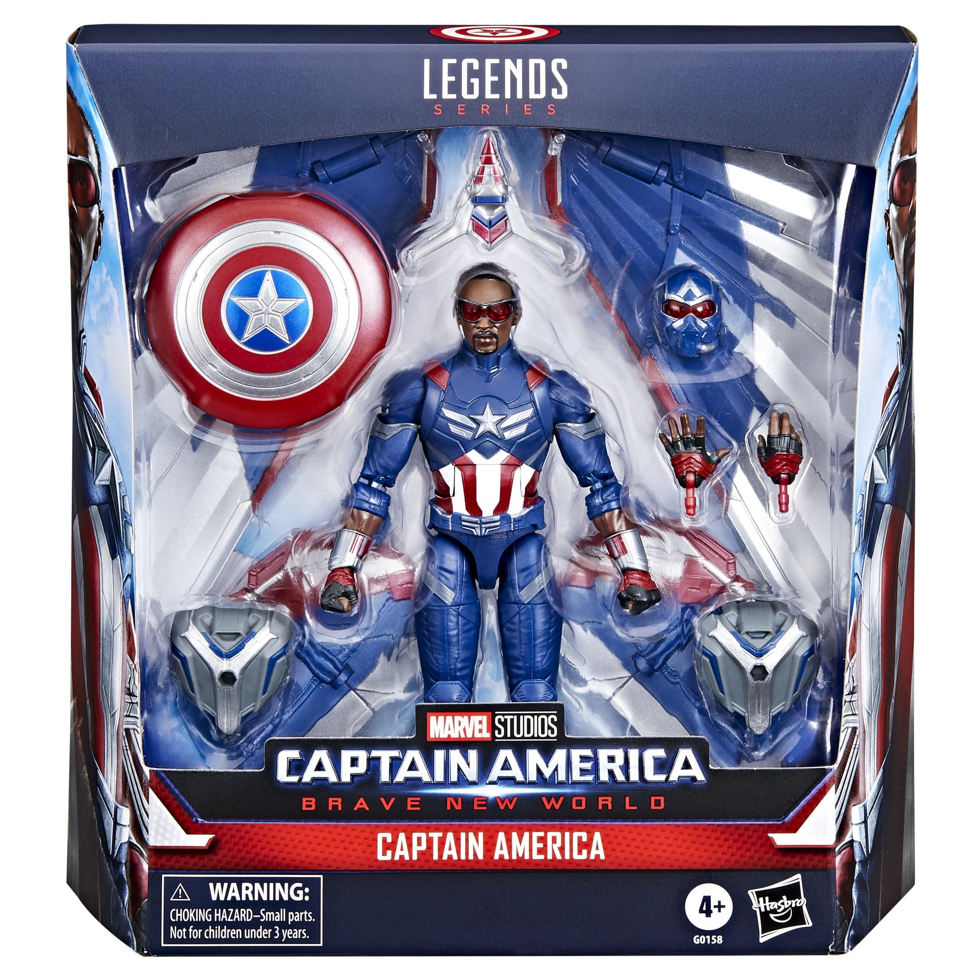 Marvel Captain America deluxe articulation enables natural arm movements.