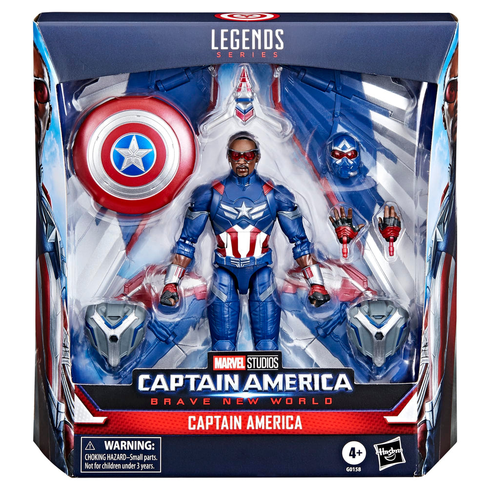 Marvel Captain America deluxe articulation enables natural arm movements.