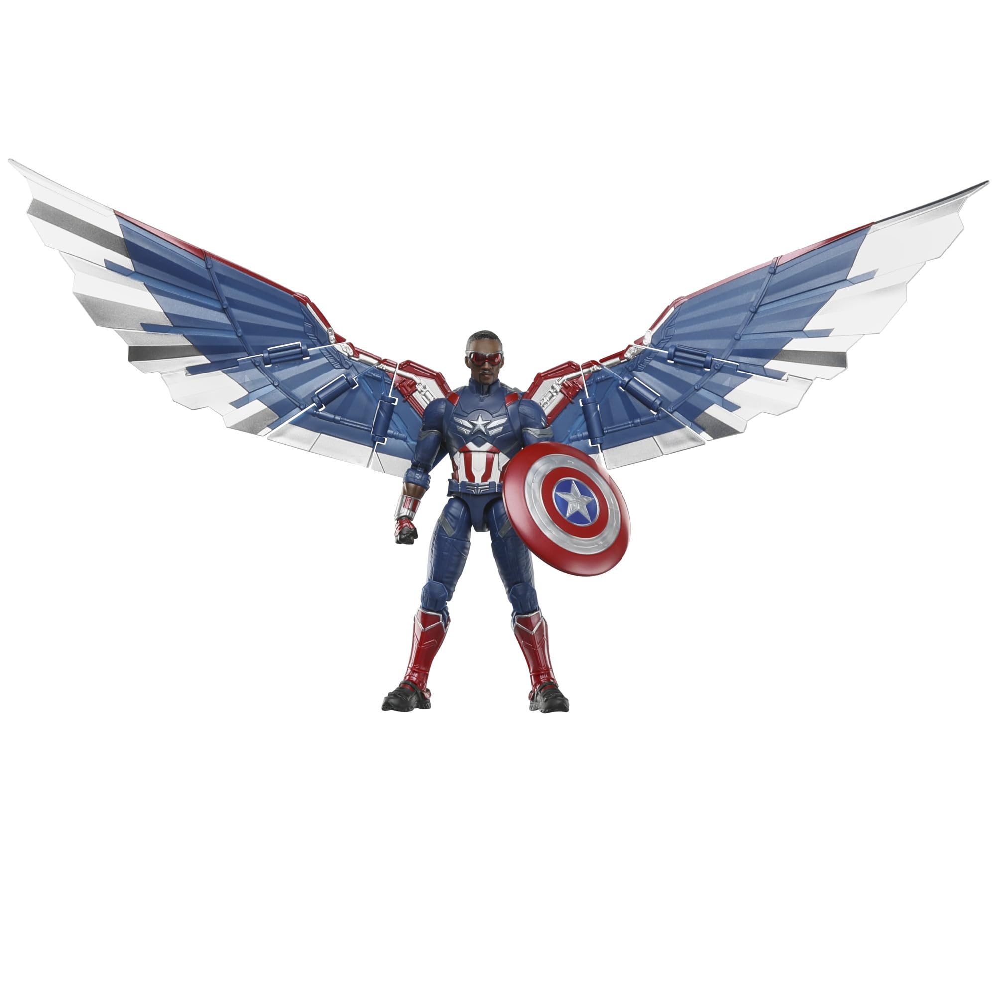 Marvel Captain America wing articulation supports flexible posing.