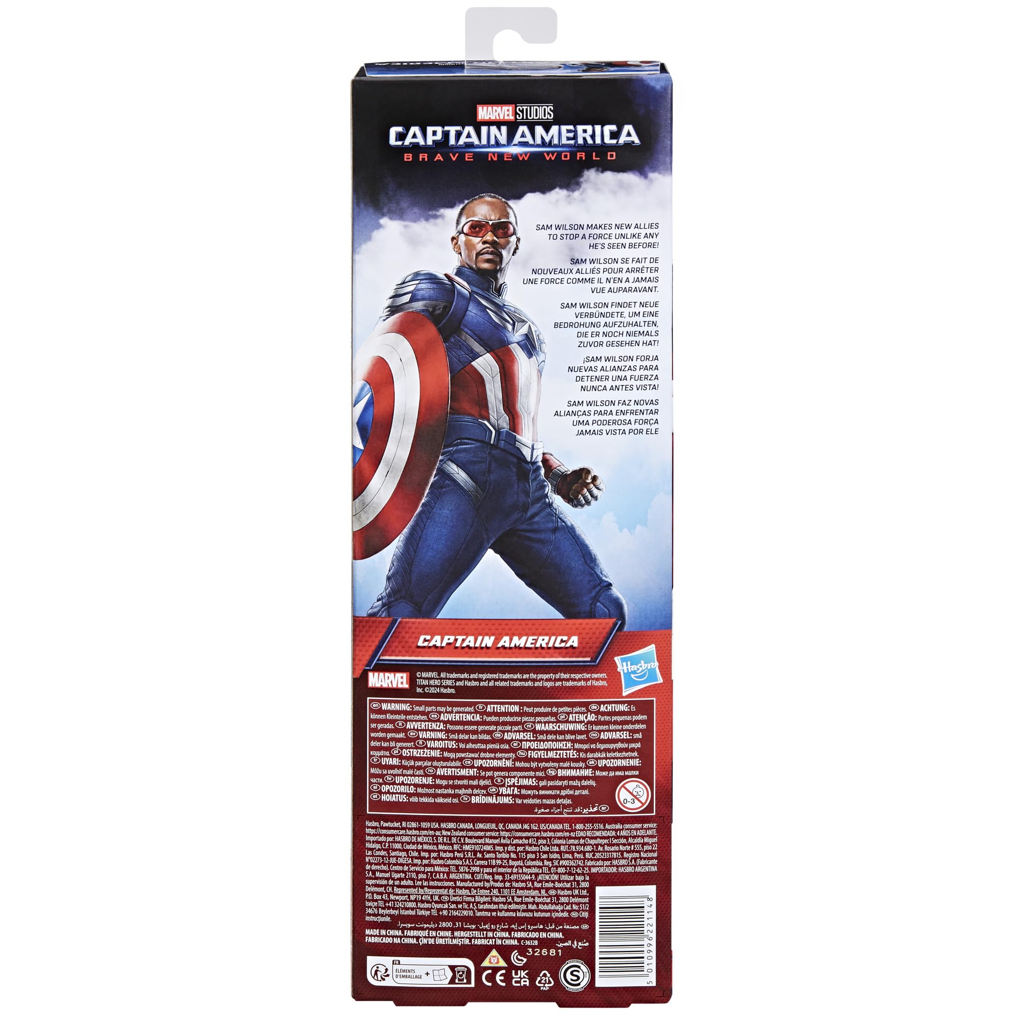 Marvel Captain America Brave New World pose for heroic pretend play.