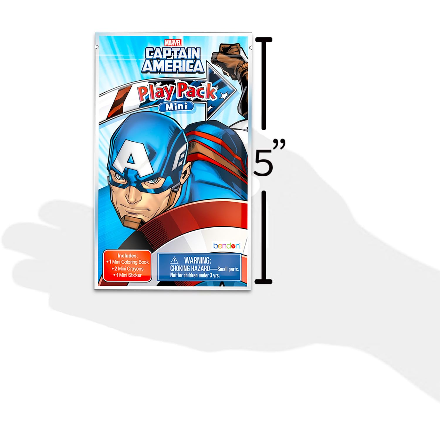 Marvel Captain America coloring utensils with mini coloring pages