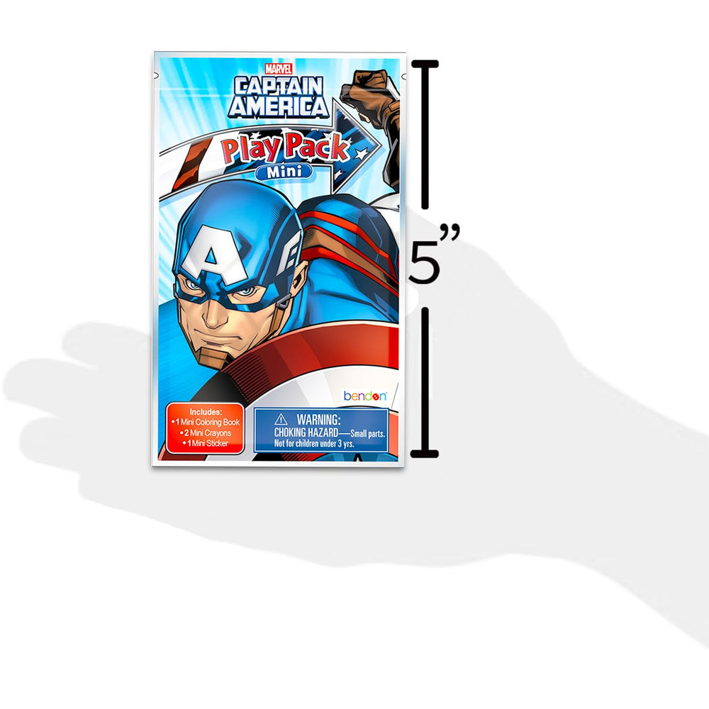 Marvel Captain America coloring utensils with mini coloring pages