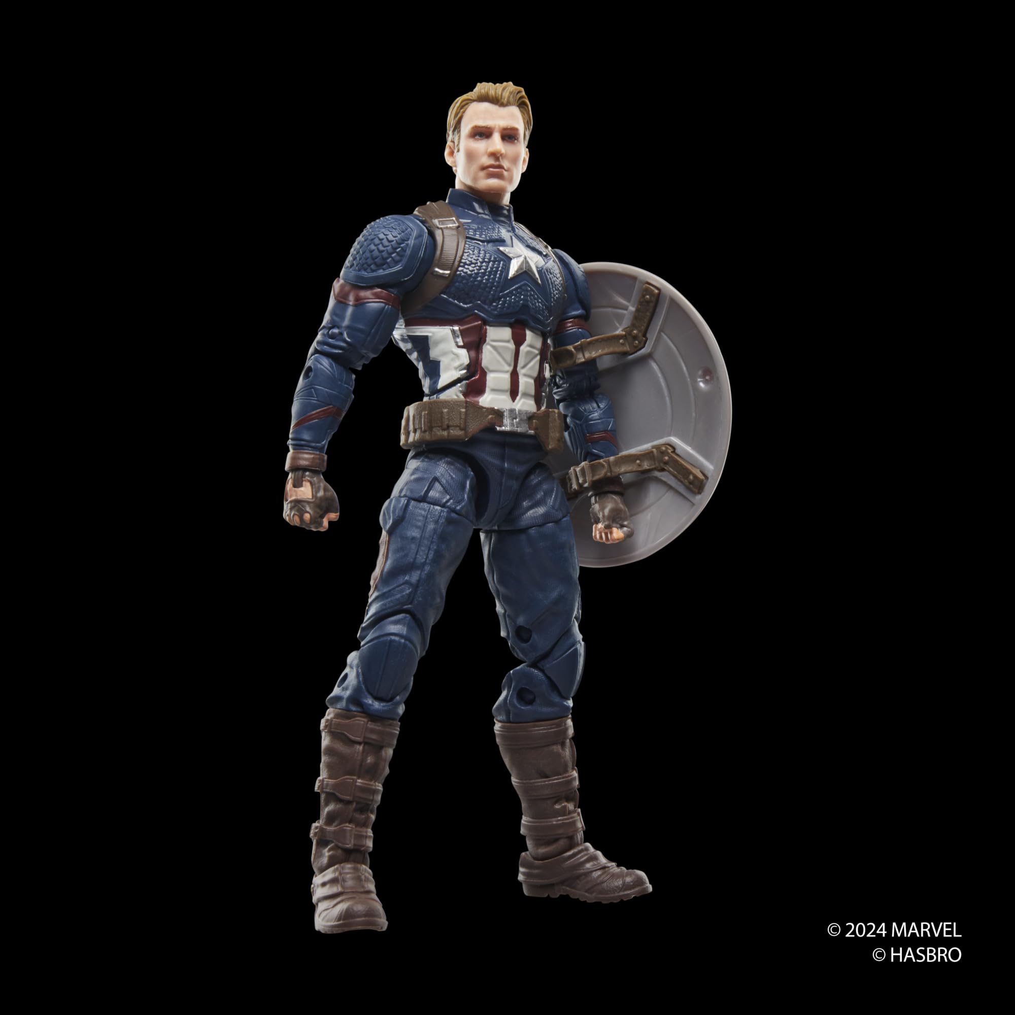 Marvel Captain America Endgame window box packaging showcases authentic licensing.