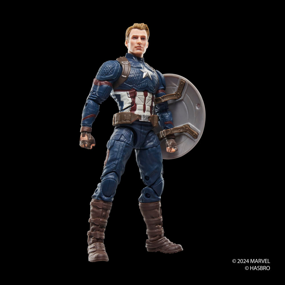 Marvel Captain America Endgame window box packaging showcases authentic licensing.