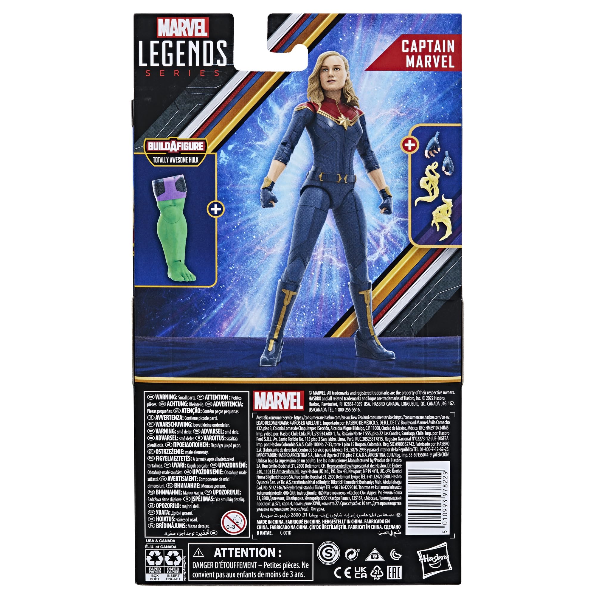 Marvel Captain Marvel The Marvels 6-Inch figure detail-paint highlights sculpt accuracy for collectors.