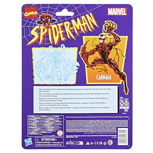 Marvel Carnage figure with spear accessory for action-ready setup